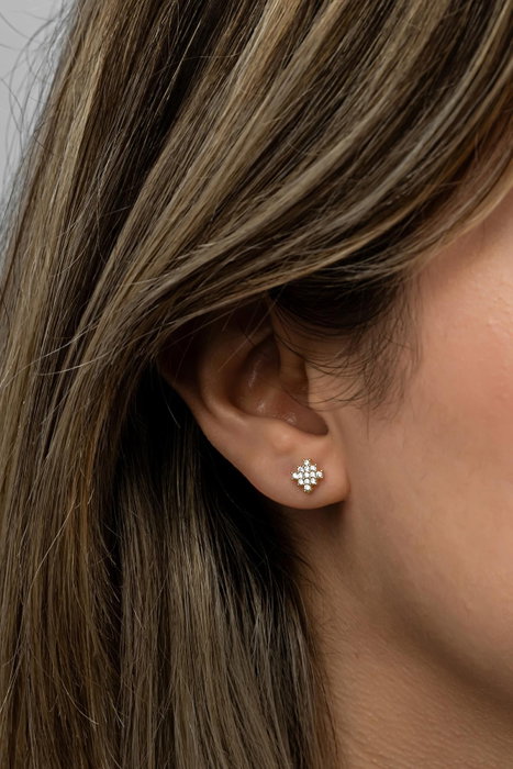 Heliophilia Silver Pendientes de Plata de Ley 925 con Baño de Oro y Circón NRZ999484